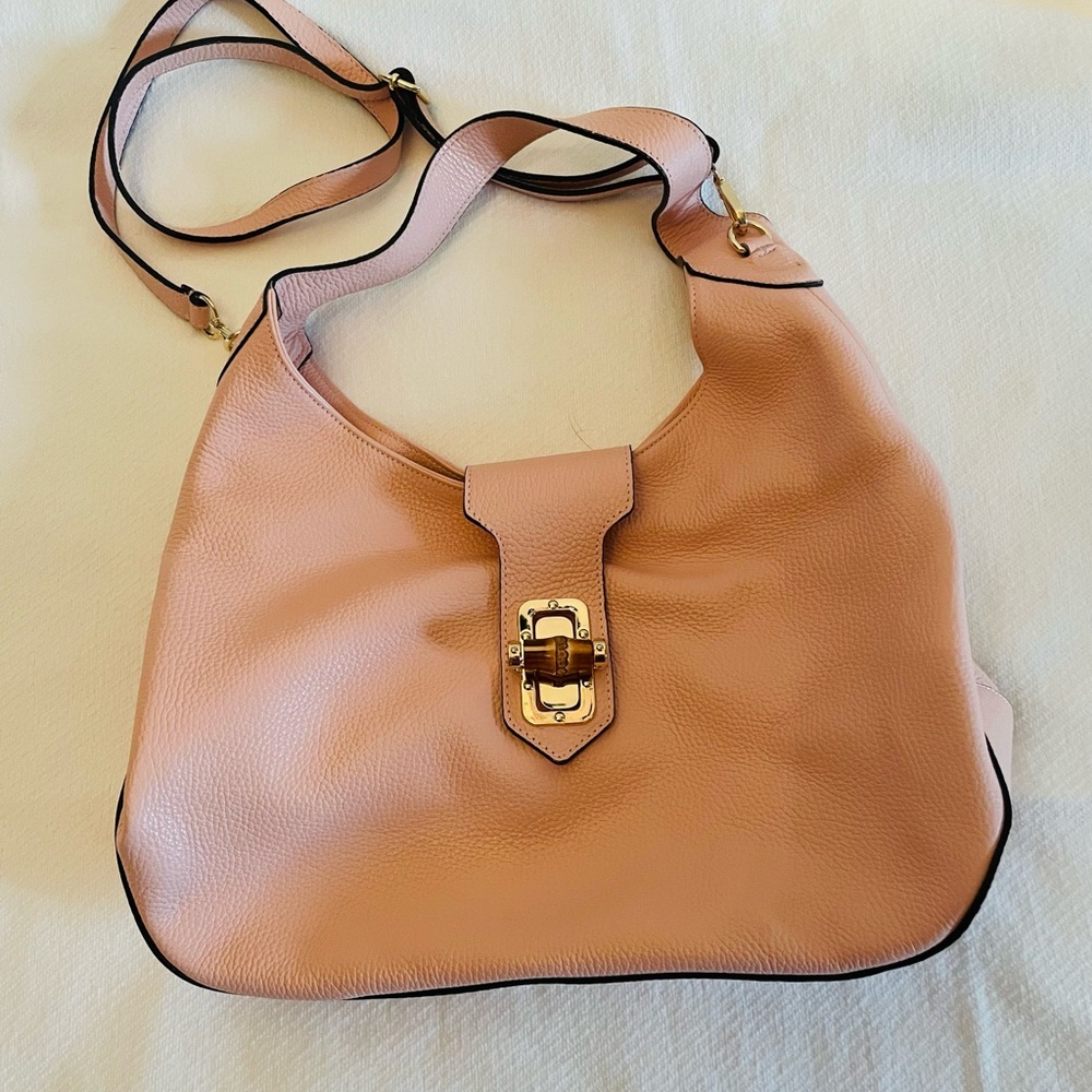 Ron White Chic Blush Leather Shoulder Bag